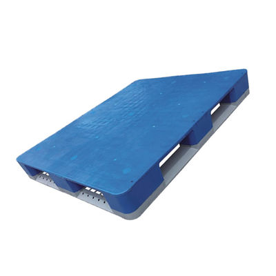 พาเลทพลาสติกอุตสาหกรรม HDPE สีน้ำเงิน 120 * 100 ซม. Vented Top