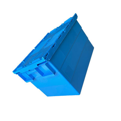 HDPE วางซ้อนกันได้ 600x400 บรรจุกล่องโลจิสติกอุตสาหกรรม Blue Recyclable Plastic