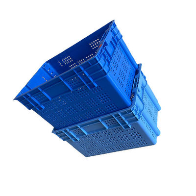 2Kg Blue HDPE ลังอาหารทะเลวางซ้อนกันได้ 600x400 สำหรับงานหนักสำหรับตลาด
