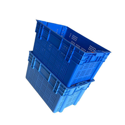 ลังเคลื่อนย้ายผักโพรพิลีนรีไซเคิล 600x400 Blue 2Kg Snap Closure