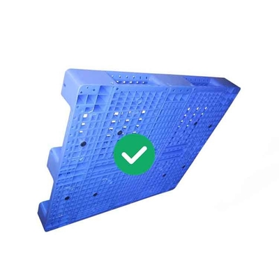 5T Load Blue Plastic Pallet 1300X1100 HDPE ห่วงโซ่การขนส่งตู้เย็น