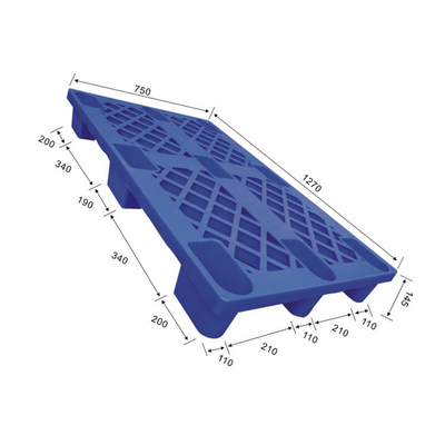 1270x750 พาเลทพลาสติกวางซ้อนกันได้ HDPE รีไซเคิล 1500Kg Static