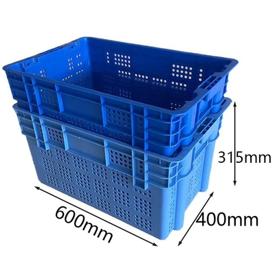 ลังพลาสติก Nestable 600 X 400 โหลดแบบไดนามิก 50Kg สำหรับผักผลไม้