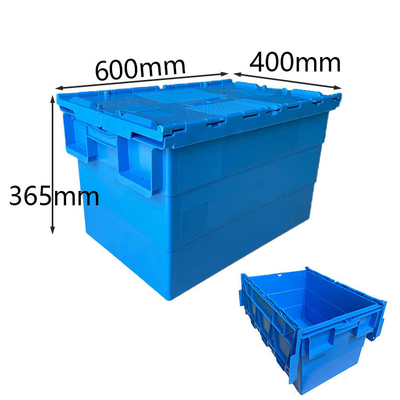 คลังสินค้า HDPE Plastic Logistic Box Hygiene Plastic Moving Crate 50Kg 60L
