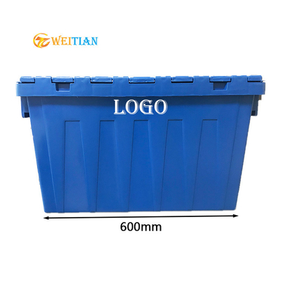 60L กล่องเคลื่อนย้ายพลาสติกแบบใช้ซ้ำได้ Anti-SLIP Hygien HDPE Load 50Kg