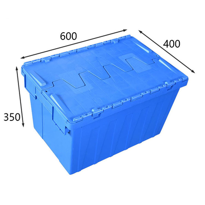 กล่องพลาสติกขนาดใหญ่ที่วางซ้อนกันได้ HDPE Blue Load 50Kg ถังขยะแบบใช้ซ้ำได้