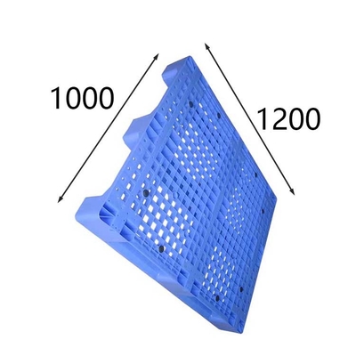 Virgin HDPE พาเลทพลาสติกที่ถูกสุขลักษณะ Solid Flat Racking 5000kg Stacking Load