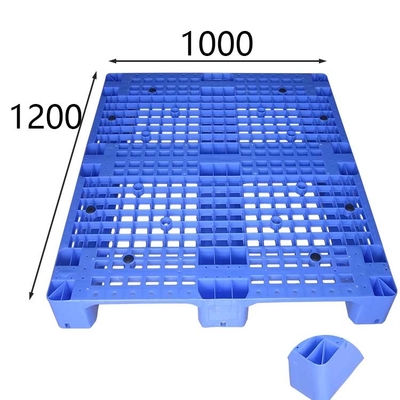 โหลดแบบคงที่ 6000 Kg พาเลทพลาสติกแบบแร็คได้ Euro Standard HDPE Blue 1200x1000