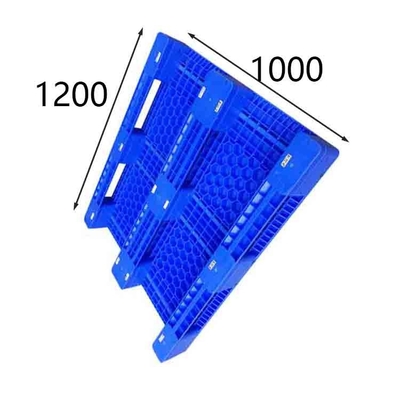 1200x1000 Nestable Plastic Pallet 4 Way Entry 1200 Kg โหลดแร็ค ไม่ใช้ฮาโลเจน