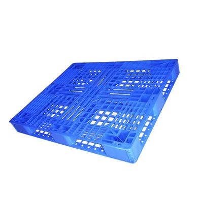 พาเลทพลาสติก HDPE พื้นผิวกริดที่ทนต่อการกัดกร่อนสีน้ำเงิน 1200 * 1000 มม