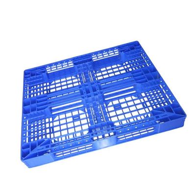 พาเลทพลาสติก HDPE พื้นผิวกริดที่ทนต่อการกัดกร่อนสีน้ำเงิน 1200 * 1000 มม