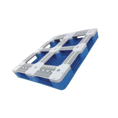 พาเลทพลาสติกอุตสาหกรรม HDPE สีน้ำเงิน 120 * 100 ซม. Vented Top