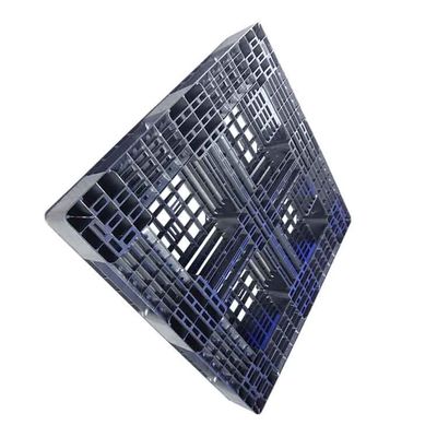 อุตสาหกรรม 1100 X 1100 Polyethylene Black Plastic Pallet 3T Dynamic Load