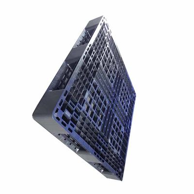 อุตสาหกรรม 1100 X 1100 Polyethylene Black Plastic Pallet 3T Dynamic Load