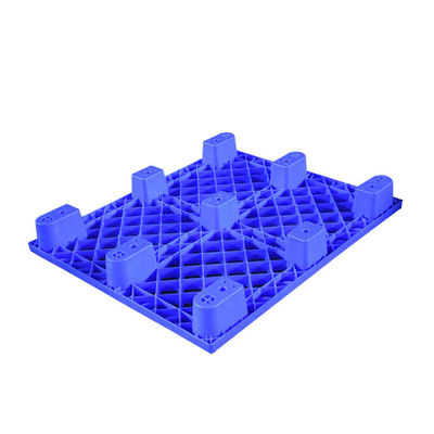 วางซ้อนกันได้ 48x31 Hdpe พาเลทพลาสติกรีไซเคิลได้ Skids 2T Static Load
