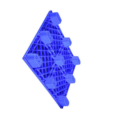 1200 X 800 Nestable Plastic Pallet Blue PE Rackable Logistics การขนส่ง