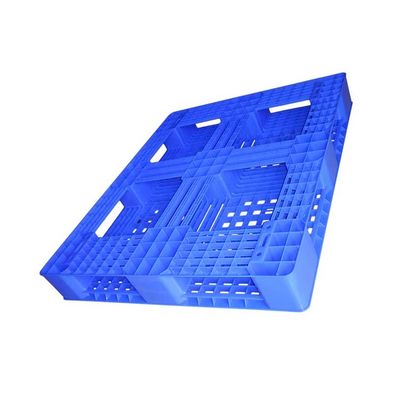 พาเลทพลาสติกแข็งสีน้ำเงิน HDPE 1200 * 1000 สไตล์ยูโรมีเสถียรภาพในมิติ