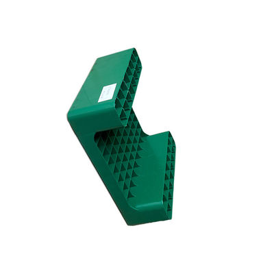 พาเลทพลาสติกวางซ้อนกันได้ HDPE 450x350 สีเขียวสำหรับพอร์ตคลังสินค้า