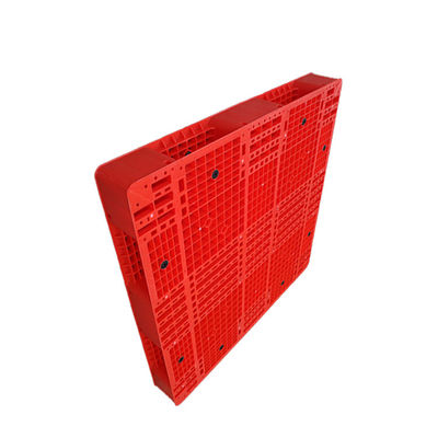 PE Hygienic 1200x1200 พาเลทพลาสติกวางซ้อนกันได้สีแดง 6000Kg สำหรับคลังสินค้า