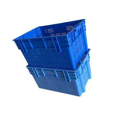 2Kg Blue HDPE ลังอาหารทะเลวางซ้อนกันได้ 600x400 สำหรับงานหนักสำหรับตลาด