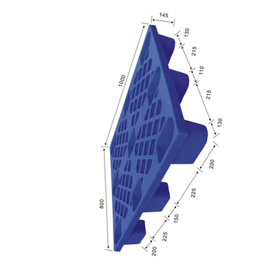 1000X800 คลังสินค้าพาเลทพลาสติก HDPE Polyethylene 400Kg Dynamic