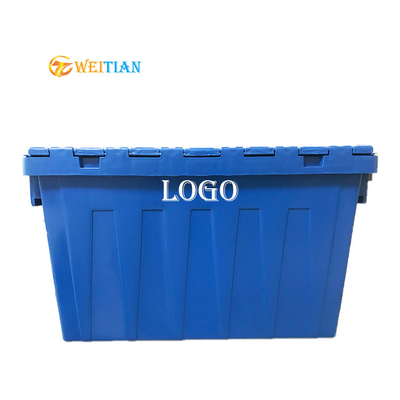 60L กล่องเคลื่อนย้ายพลาสติกแบบใช้ซ้ำได้ Anti-SLIP Hygien HDPE Load 50Kg