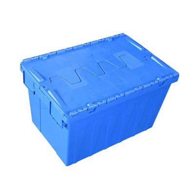 กล่องเคลื่อนย้ายได้วางซ้อนกันได้แบบล็อคได้ 770 ปอนด์ภาชนะเก็บพลาสติก HDPE สำหรับการเคลื่อนย้าย