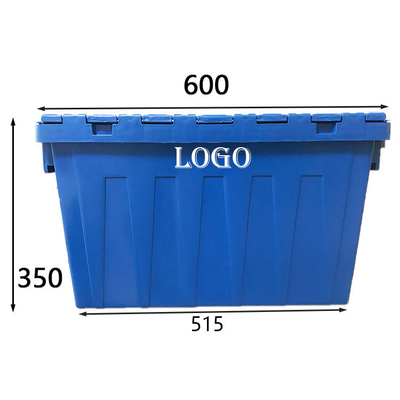 กล่องเคลื่อนย้ายได้วางซ้อนกันได้แบบล็อคได้ 770 ปอนด์ภาชนะเก็บพลาสติก HDPE สำหรับการเคลื่อนย้าย