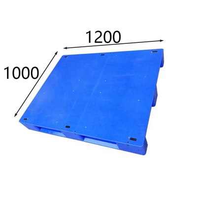 พาเลทพลาสติกเสริมแรงยูโร 1200 X 1000 สีน้ำเงิน HDPE / PE Flat Heavy Duty